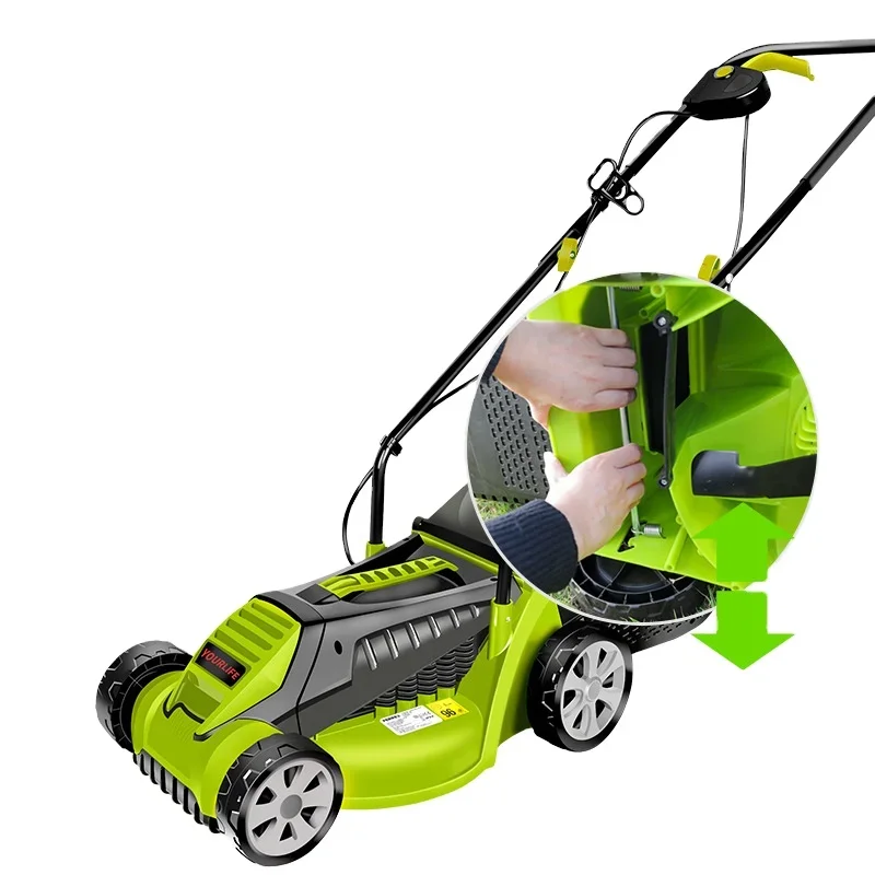 Electric household lawn mower 1600W powerful electric lawn mower and hand push lawn mower