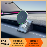 For Tesla Model Y Launch 2025 Model 3 Highland 2024 Phone Holder Mount Magnetic Phone Mount for iPhone 16 Pro Max Plus 15 14 13