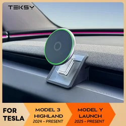 Phone Holder Mount Magnetic Phone Mount Compatible with MagSafe for iPhone 17 16 For Tesla Model Y Launch 2026 Model 3 Highland