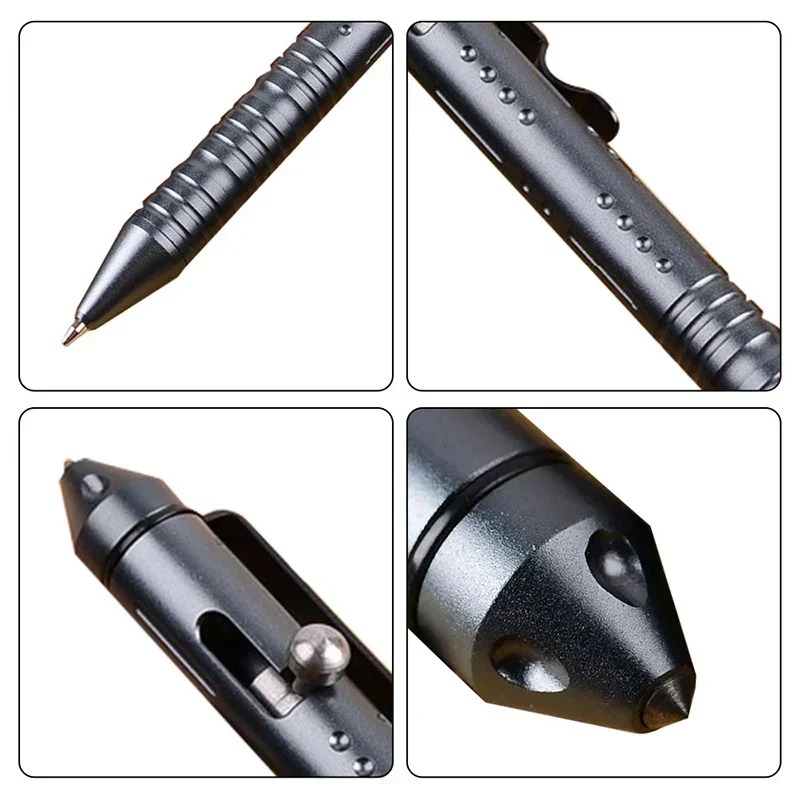 Multi-Functional Outdoor Pen Self Defense Pen Gear Glass Breaker Ballpoint Pen With Box and 5pcs Refill