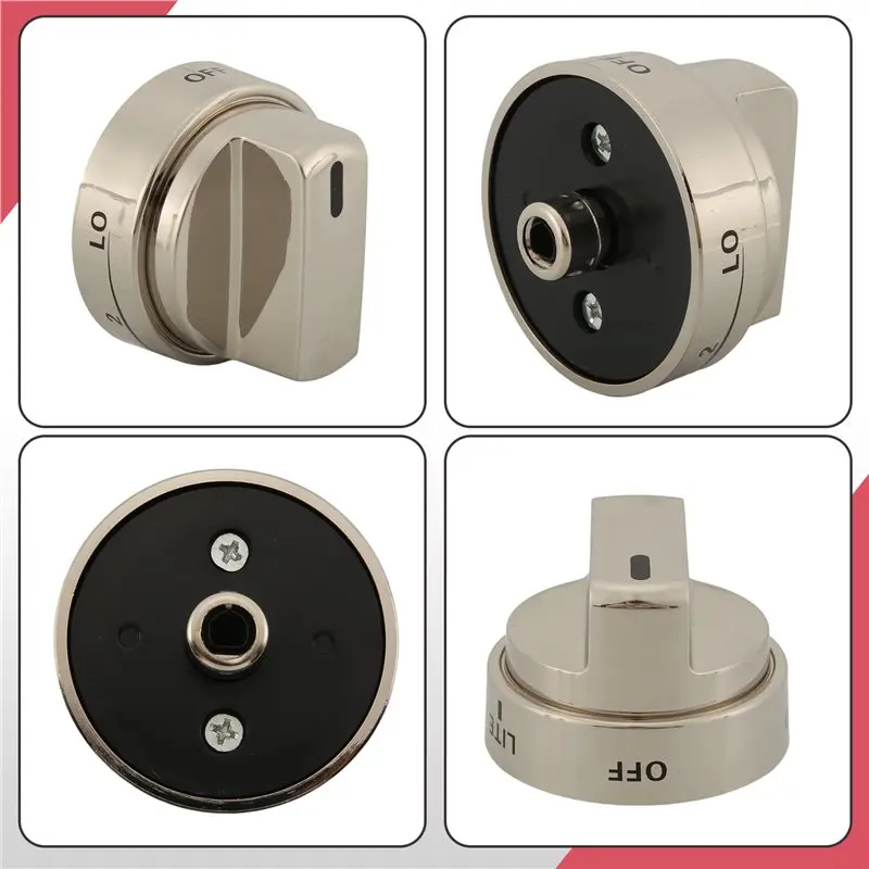 AA94-5PCS WB03X24818 Stainless Steel Stove Knob Replacement  For AP5989029 PS11729081  Stove Burner Accessories  Cooktop Knobs