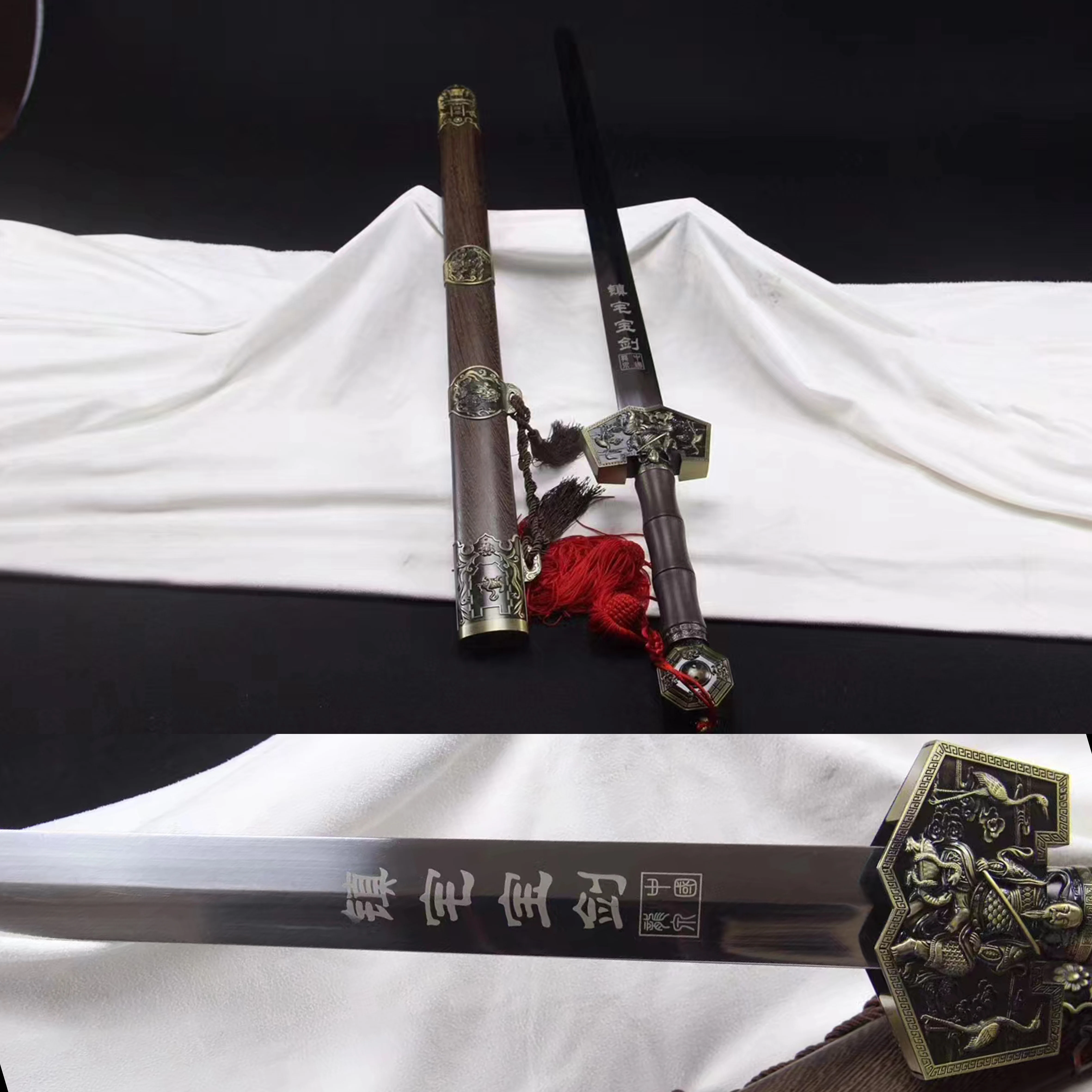 112cm basalt, Emperor Sword,Unsharpened Sword Technique,Feng Shui Tai Chi, Eight Diagram Warrior Luck,Martial Arts enthusiasts