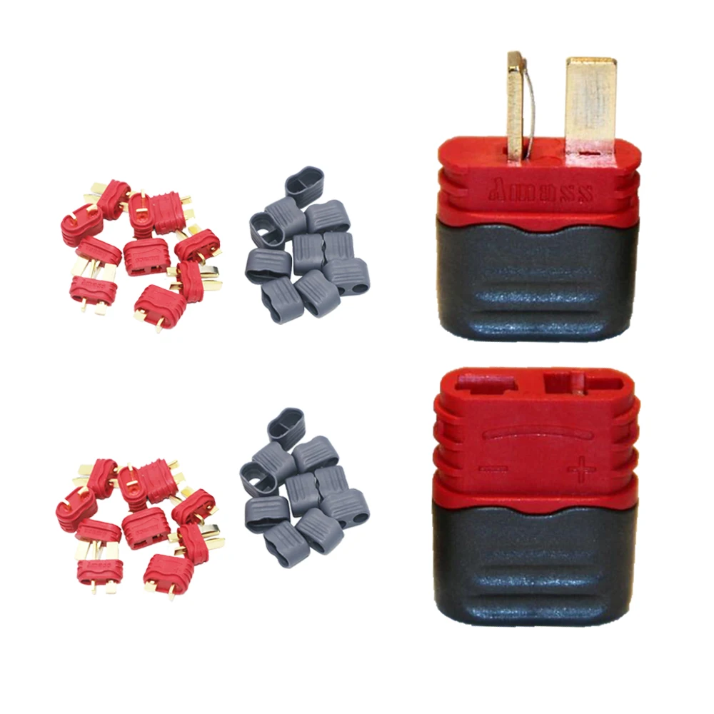 Amass (250 pair)  T Plug Female Male Connectors  Bullet Sheath Housing Plastic T-Plug For Lipo Battery Parts