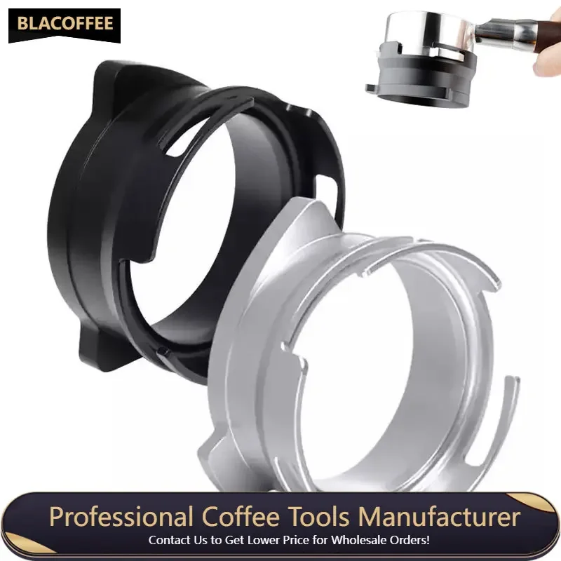 

Coffee Dosing Ring 54MM Coffee Funnel Rotatable Aluminum Powder Receiving Ring Fly Proof Connecting Ring Coffee Accessories