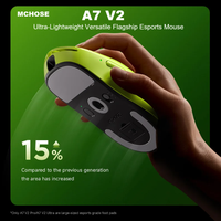 MCHOSE A7 V2 Lightweight E-sports Mouse Wireless Tri-Mode 42000DPI PAW3950 Ti 8K Ergonomic Mouse Accessories for FPS Gamer Mouse