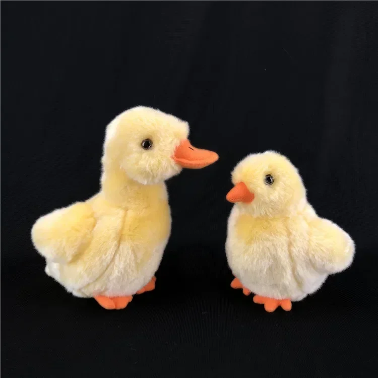 

[Funny] 2pcs/lot Zoo Simulation Lifelike Yellow Duck and chicken Plush Toys Soft Stuffed Animals doll Birthday christmas Gifts