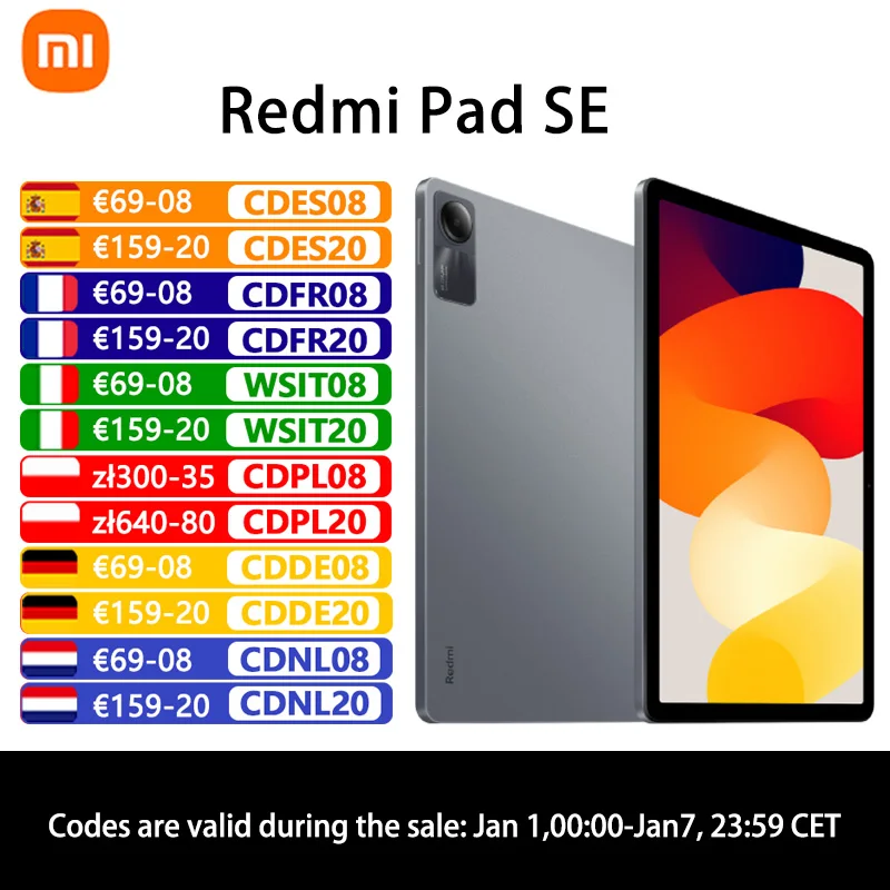 Xiaomi Redmi Pad SE, 4GB RAM 128GB ROM,Tablet, 11