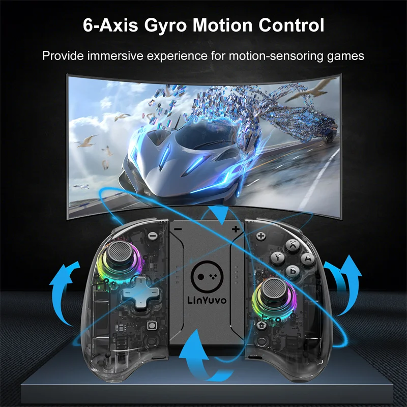 

NEW KS37 For Switch Joypad 6Axis Dual Motor Controller L/R Wireles Gamepad Compatible For Nintend Switch OLED Gamepad Console