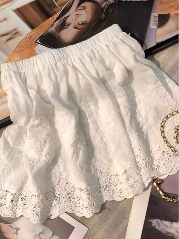 

Женская модная кружевная юбка больших размеров А-силуэта для осени и зимы, универсальная, для разных сезонов