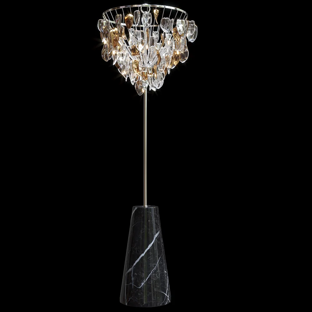 Custom Modern LED Floor Lamp Gold Postmodern Living Room Hotel Standing Lamp Bedroom Decorative
