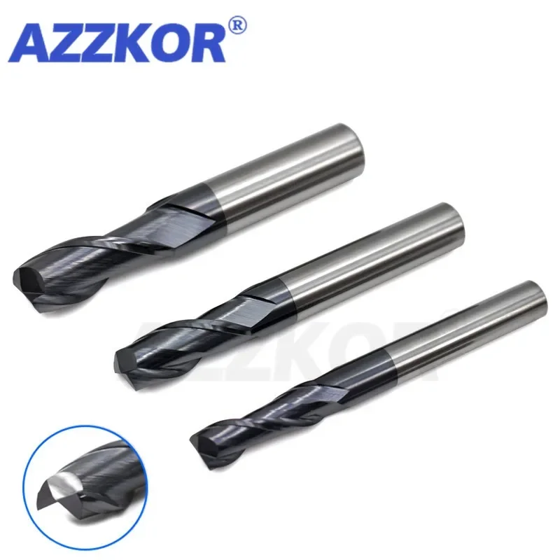 Milling Cutter Alloy Coating Tungsten Steel Tool Cnc Maching 2 Blade  Endmills Top Milling Cutter Kit Milling Machine Tools