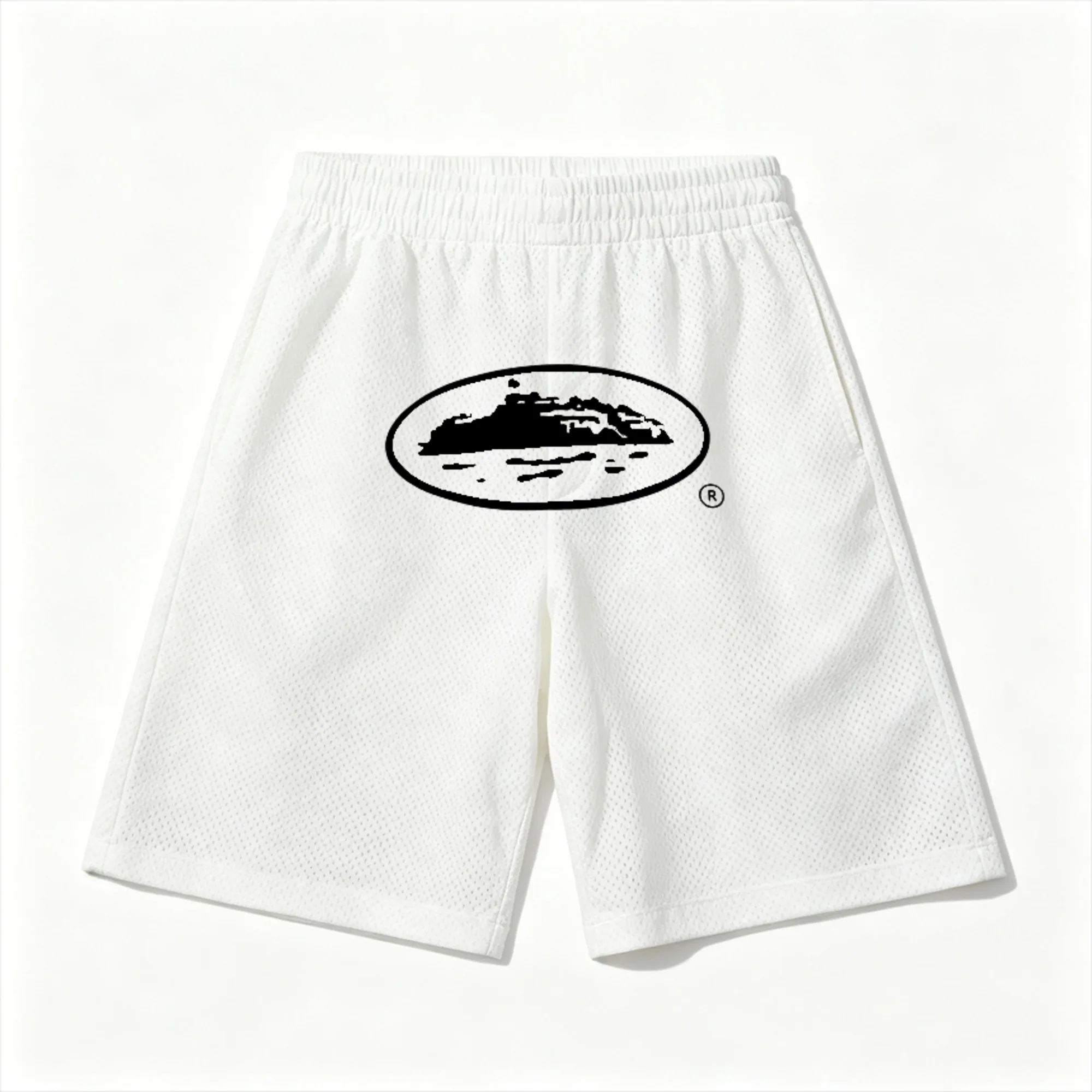 Sommerliche Trendige Herren-Mode Lässige Alltags-Shorts Schnelltrocknende Flexible Retro-Muster Bedruckte Atmungsaktive Mesh-Strandshorts – Detail 5