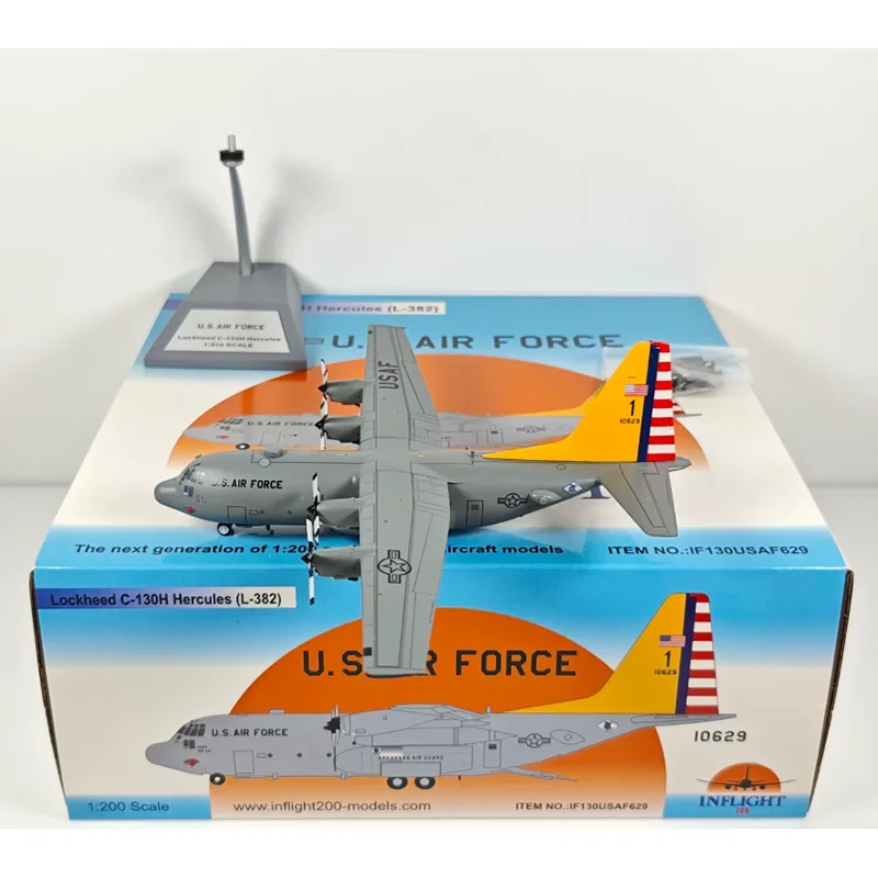Inflight 1/200 Scale United States Air Force C-130H 81-0629 Alloy Aircraft Model Collection Decoration Item Toy