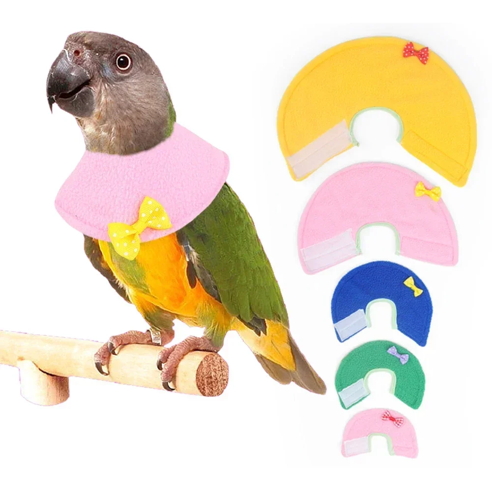 Parrot Collar Recovery Collar Anti-Biting Pecking Injury Elizabeth Protective Collar For Birds Cloak Pets Warm Clothes