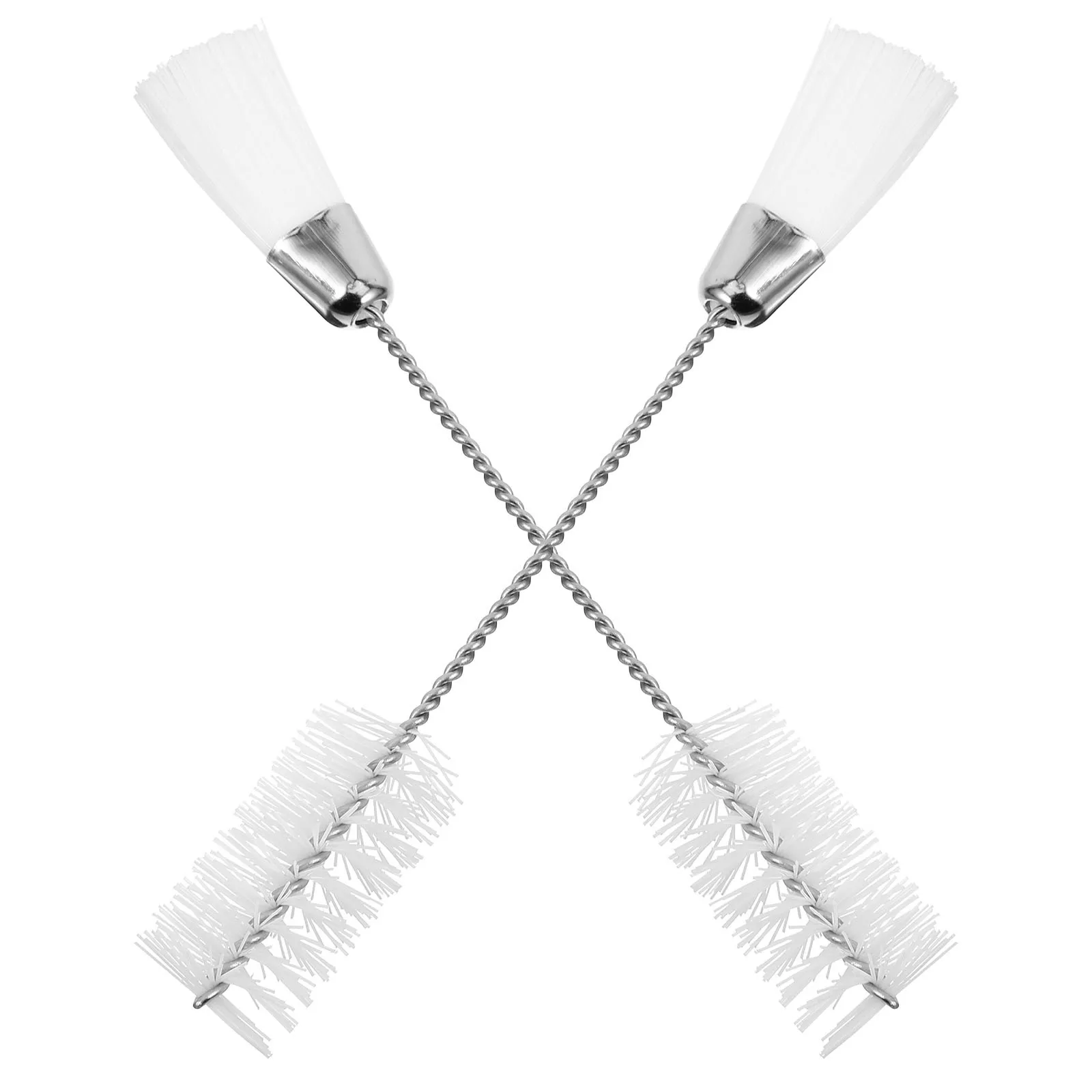

2Pcs Music Instruments Cleaning Brush Durable Iron Nylon Soft Bristles Long Handle Portable Instrument Maintenance Tool