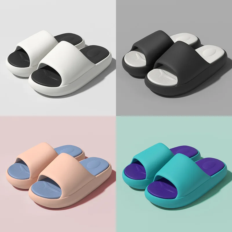 House Slippers Women Platform Cloud Outdoor Indoor Summer Soft Sandal Slides Flip Flop Men Male Ladies Home Sports Shoe Flat