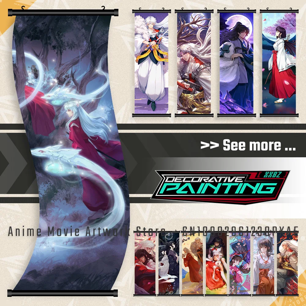 

Classic Anime InuYasha Figures Higurashi Kagome Home Decoration Hd Prints Painting Pictures Wall Art Canvas Poster Living Room