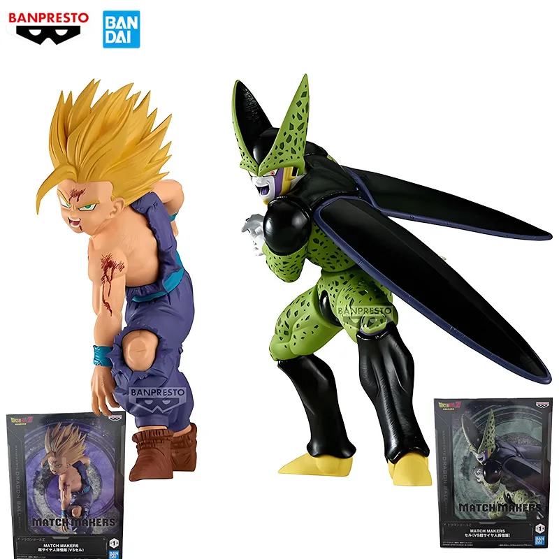

In Stock Original Banpresto Match Makers Dragon Ball Z Son Gohan Cell Action Figure PVC Model Collectible Toys Anime Statue Gift