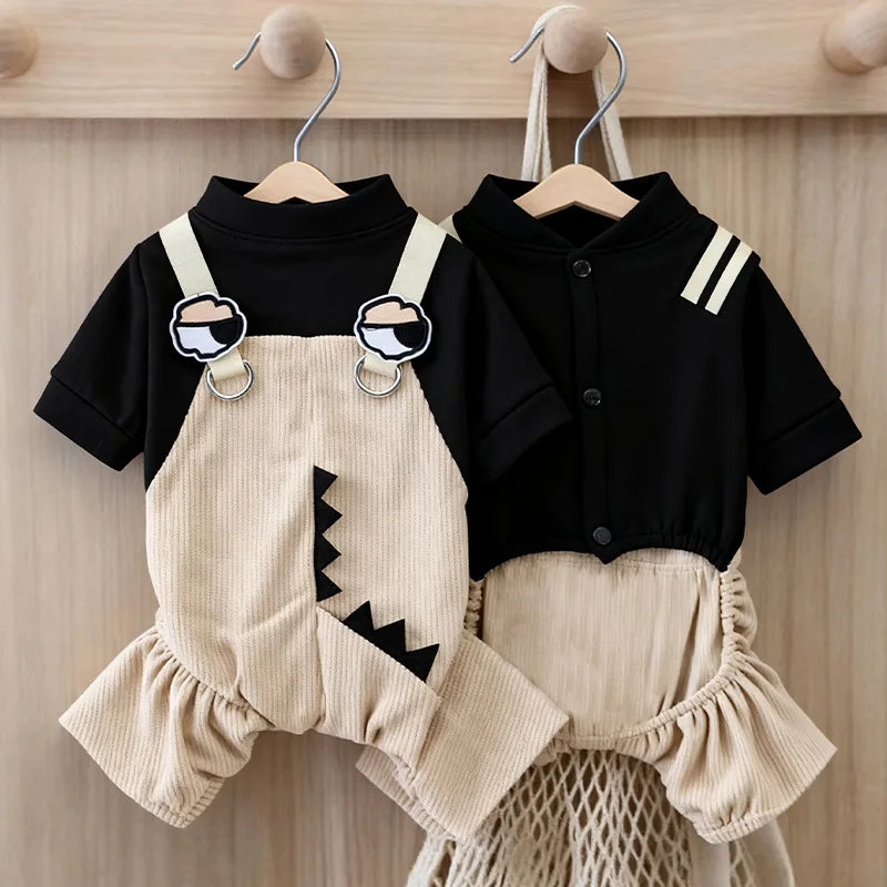 

Pet Clothes for Autumn and Winter, Dog Towing, Four-legged Overalls, Teddy Pomeranian, Bichon Frise, Small Dog