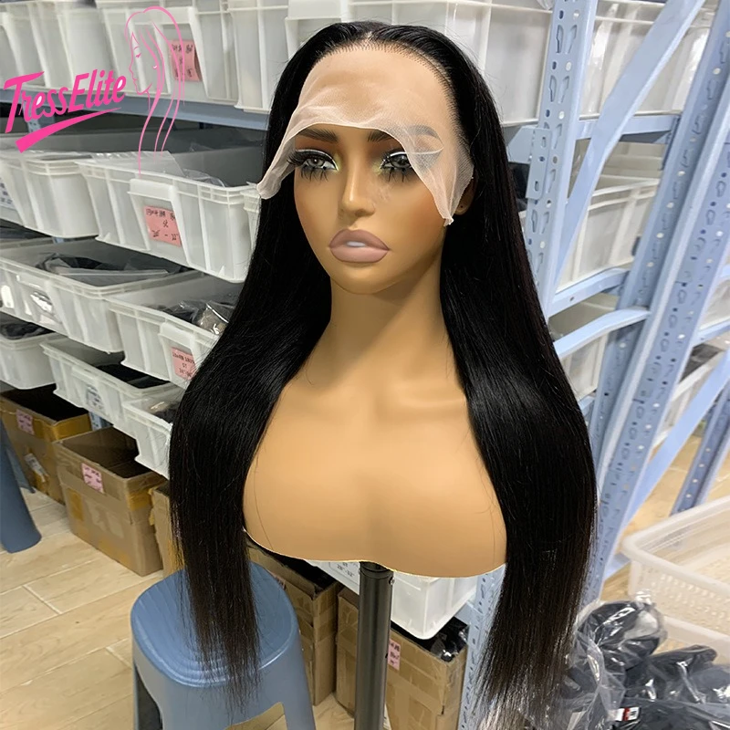 جودة عالية 9*6 الدانتيل باروكة من شعر طبيعي بدون صمغ اللون الطبيعي VoluminousTangle الحرة وطويلة الأمد يجب أن يكون لها لون طبيعي #1