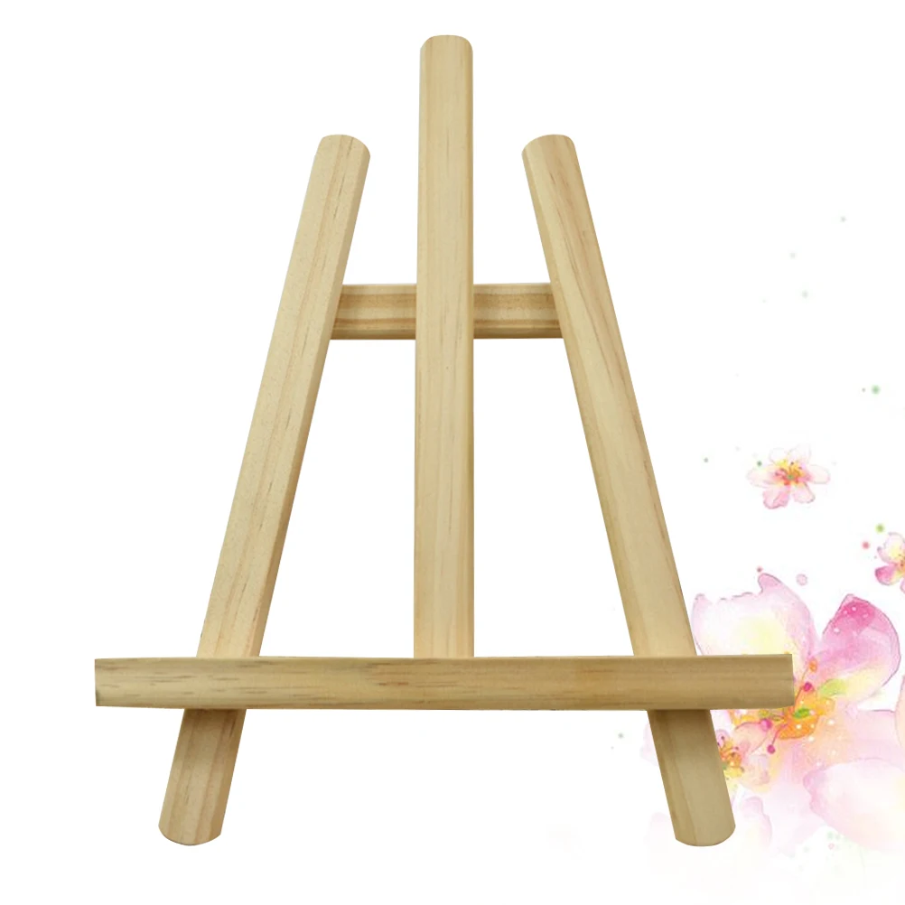 Wooden Easel for Kids Activity Party Mini Tabletop Painting Display Foldable Lightweight Storage Rack Triangle Support Photo