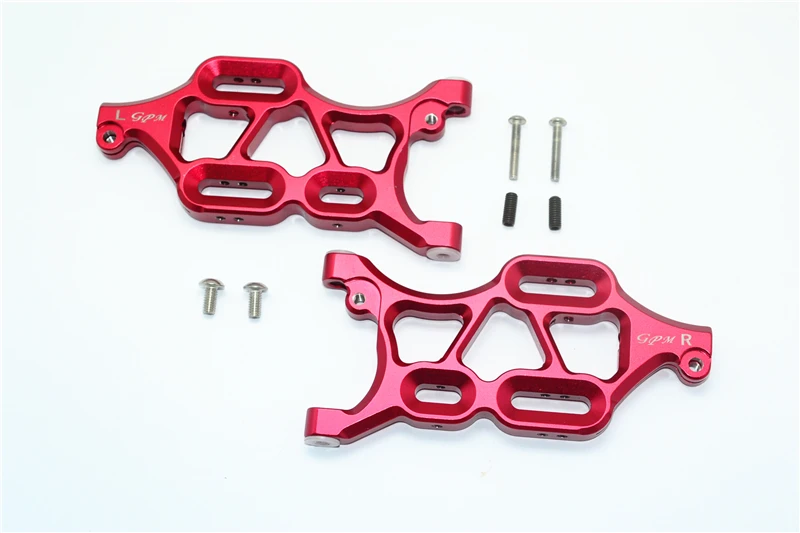 Brazos inferiores delanteros de aluminio GPM para camión THUNDERTIGER 1/8 K-Rock Mt4-G5 6406-F