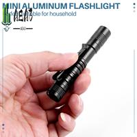 AEA3-Flashlight Pen Torch Super Small Mini AAA XPE-R3 LED Lamp Belt Clip Light Pocket Torch With Holster