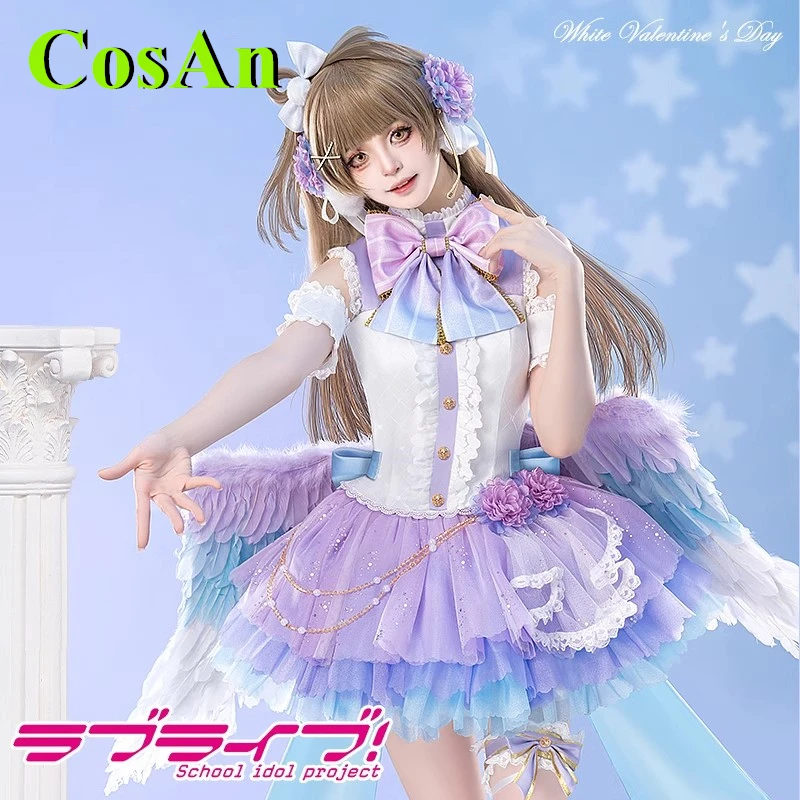 

CosAn LoveLive! kotori minami Cosplay Costume White Day Dress Angel Idol Halloween Christmas Party Role Play Clothing Anime