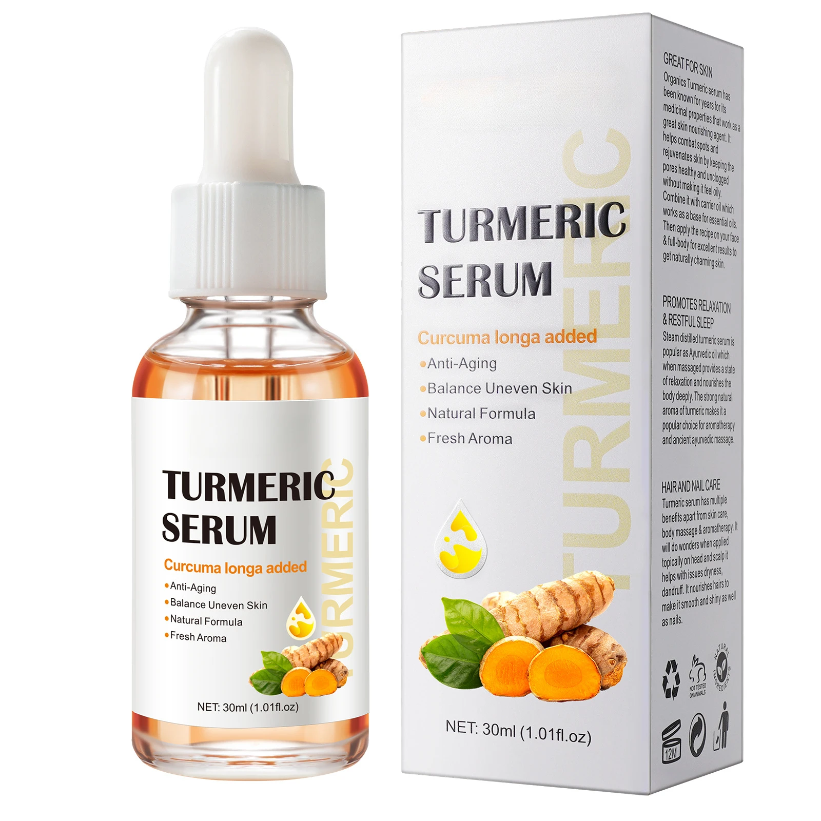 30g Turmeric Essential Oil Hair Care Body Massage Meridian Cleansing Beauty Salon Rose Nourishing Scraping Treating Ginger Fever