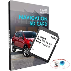 for Renault Kangoo Carminat R-Link 11.45 SD Card Sat Nav 16GB Europe UK 2025 Map GPS Navigation with And Fog Flim