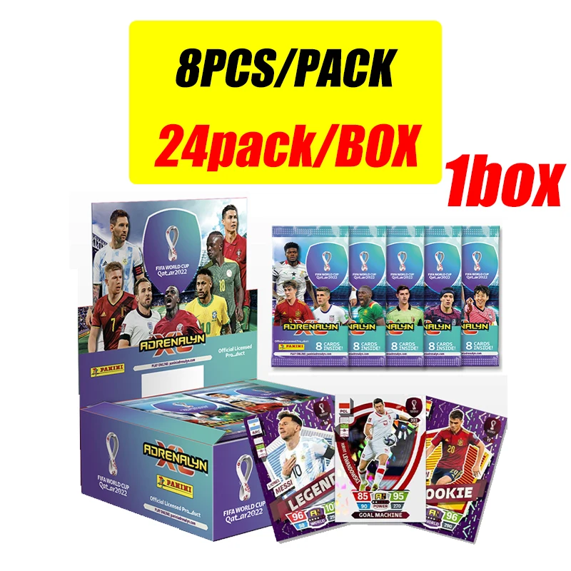 2022 Panini Qatar World Cup Messi Ronaldo Football Star Rare Collection Card Christmas Birthday Gift Game Toys Whole Box