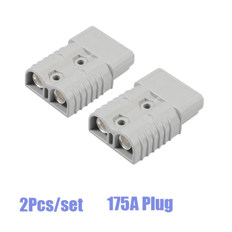 2 Pcs 175A For Anderson Style Plug Connectors Quick Connector Kit Electric Car Battery Plug 600V 1/0 AWG AC/DC Power Tool