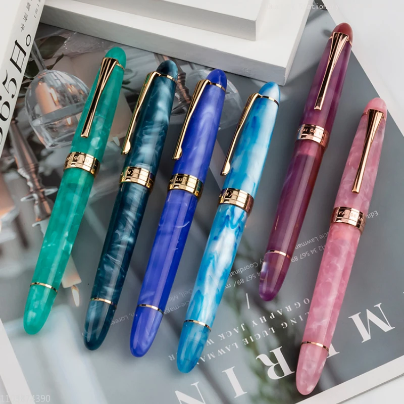 

Kaigelu Torpedo Fountain Pen High Quality Imported Resin in Various Colors EF/F/M/Long Knife 0.38/0.5/0.7mm Nib Student Ink Pen