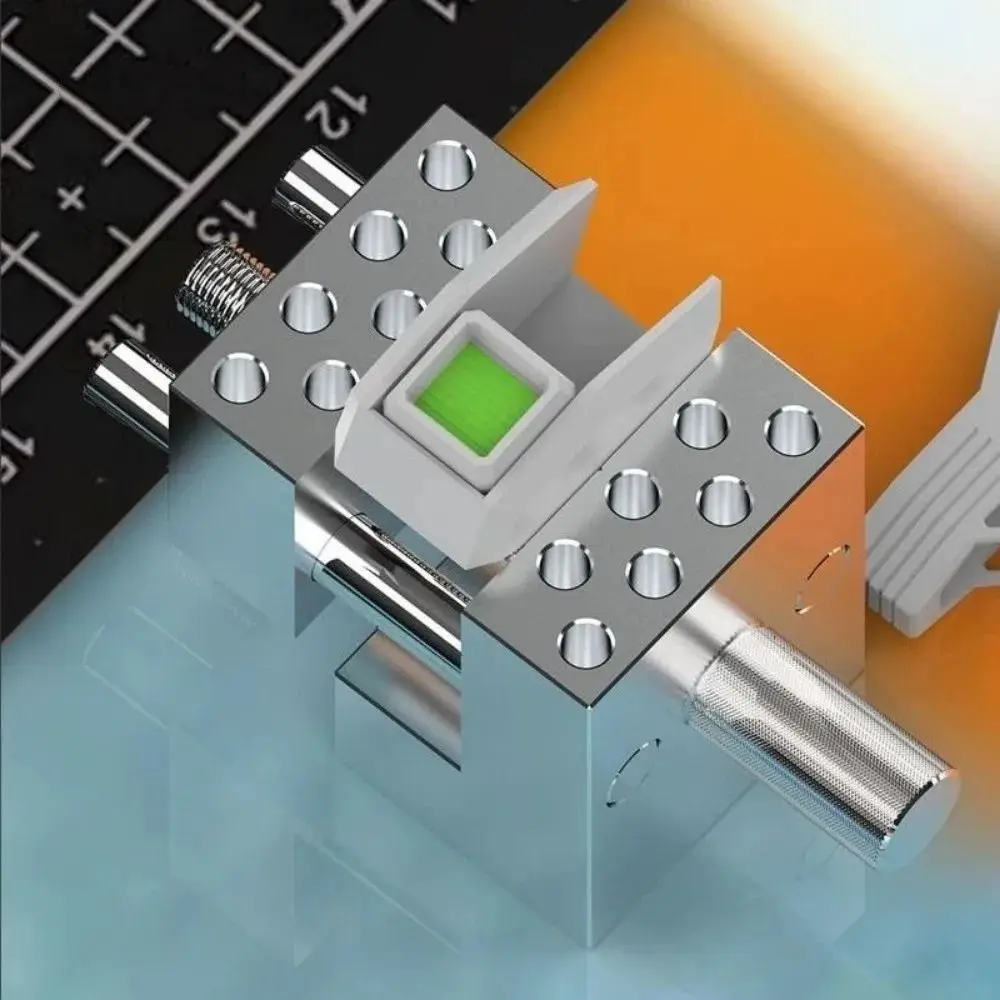 سبائك الألومنيوم طاولة صغيرة ملزمة نموذج بناء الدقة المشبك 2in1 منجلة نموذج الجمعية 14 ثقوب ملزمة صغيرة لتقوم بها بنفسك #3