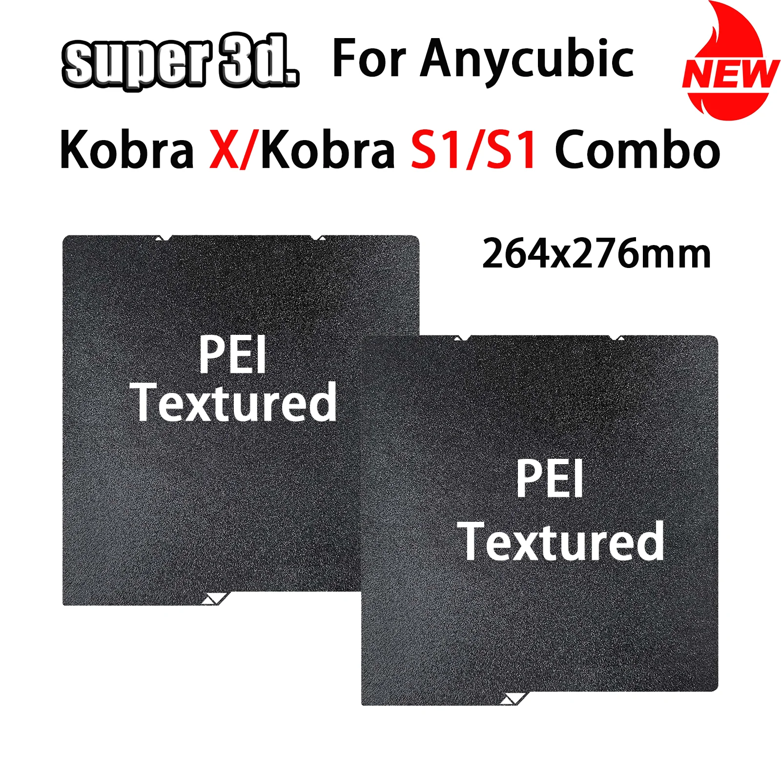 

For Anycubic Kobra X Bed Plate Upgrade Kobra S1 Combo KX Build Plate Double Side Peo Pet Pei Kobra S1 Kobra X Accessories 3d