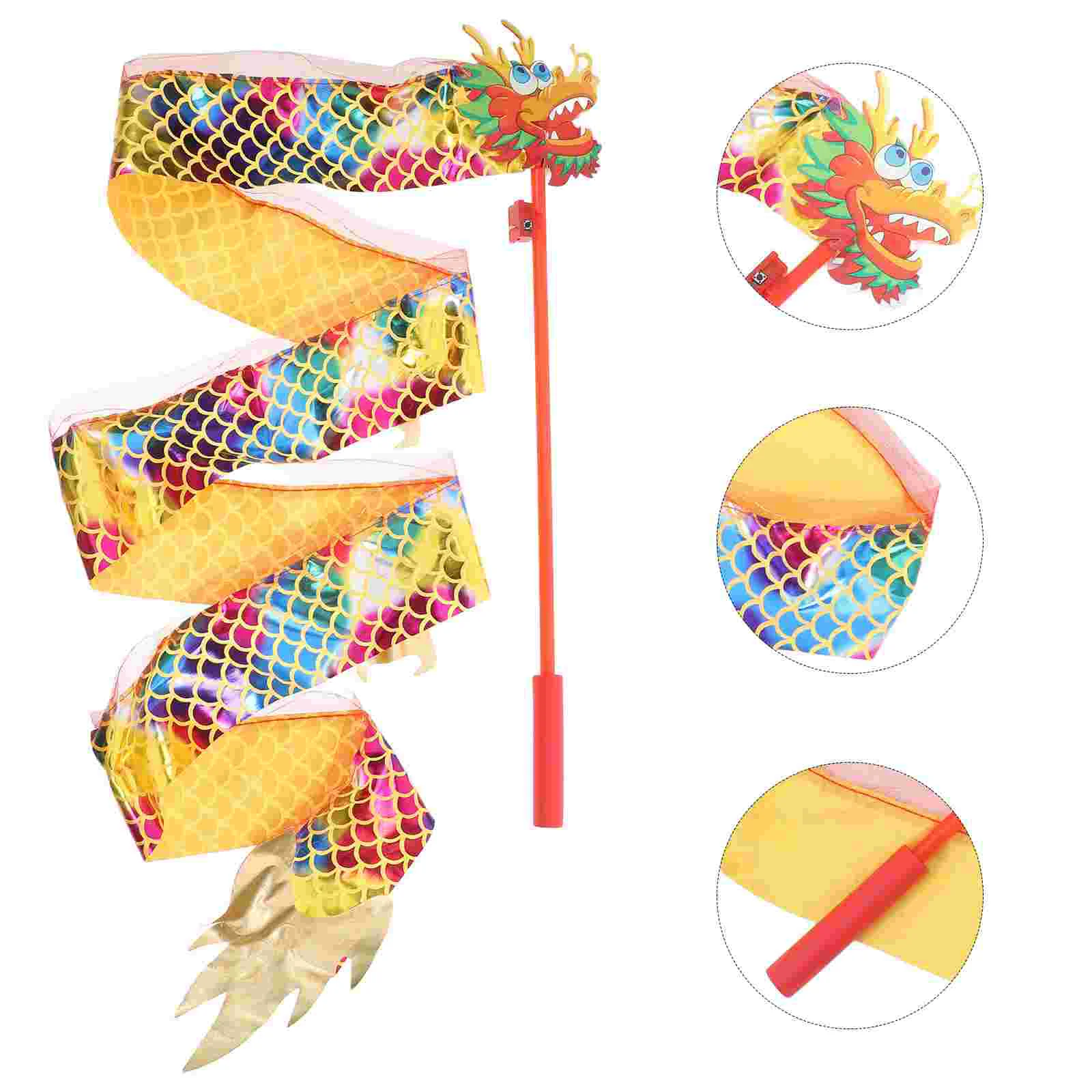 Ribbon Colorful Rhythmic Ribbons Glow Streamers Gift Bag Gymnastics Cloth with Stick Child