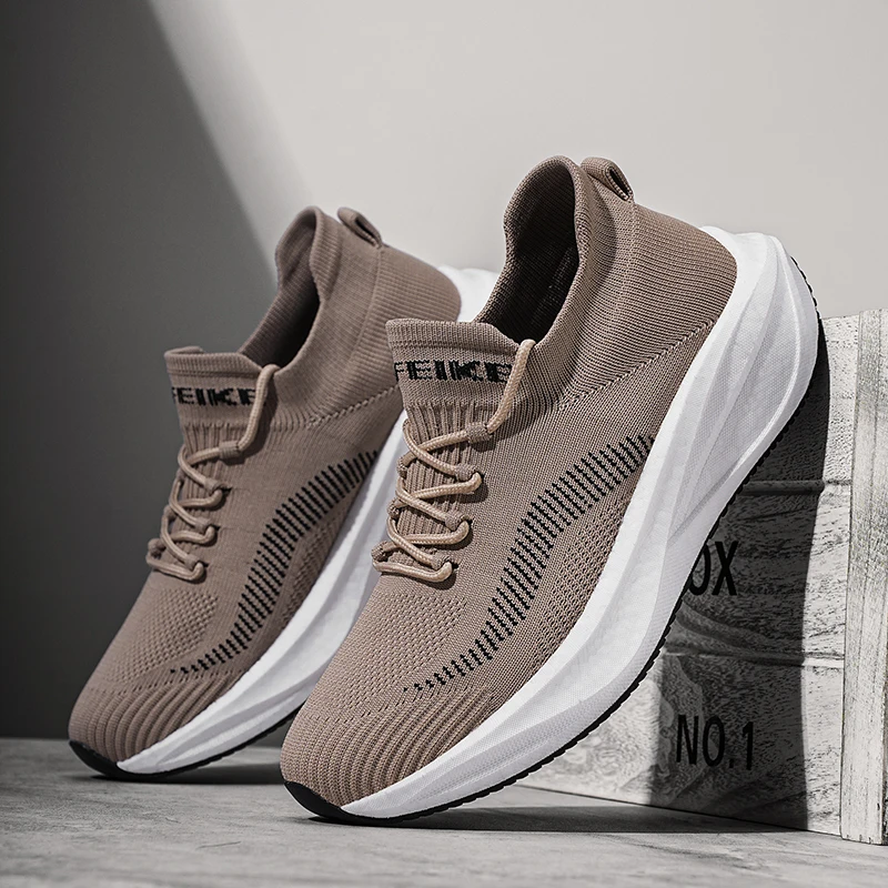 

Мужские кроссовки, новинка 2025, дышащая, легкая, амортизирующая, повседневная спортивная обувь для отдыха, удобные мужские кроссовки на плоской подошве