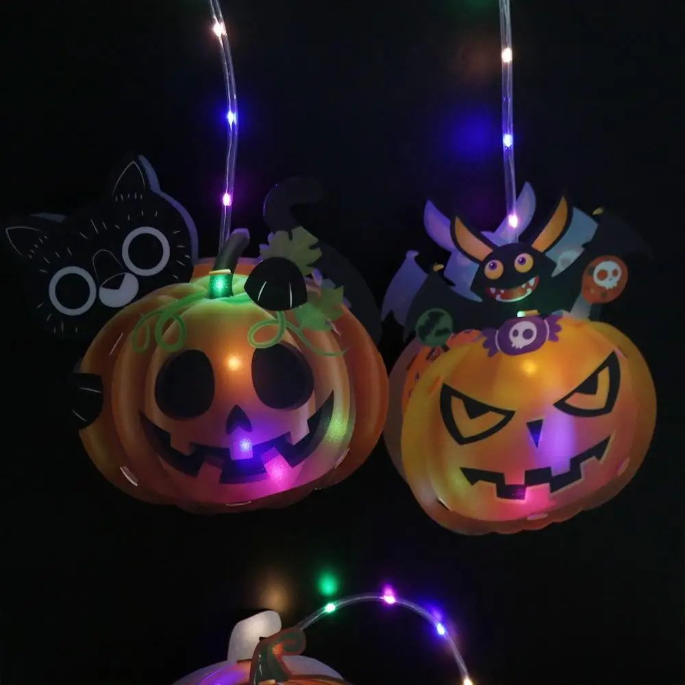 

Glowing Halloween Lantern DIY Handmade Luminous Halloween Pumpkin Lantern DIY Materials bag Ghost Ghost Festival Lantern