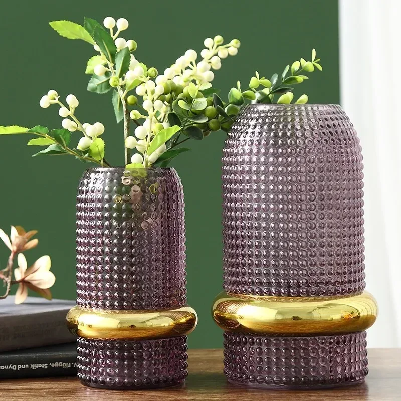 

Creative Golden Waist Glass Vase Lily Rose Flower Arrangement Home Living Room Crafts Decoration Flower Vases Home Decoration