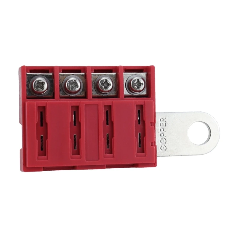 4 Circuit 32V Fuses Panel with Dustproof Cover Waterproof Battery Terminals Fuses for Vehicles Truck & Marine Applications