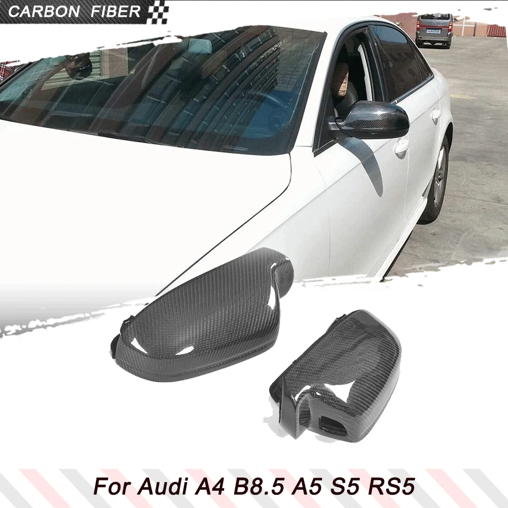 

Carbon Fiber Car Rearview Mirror Covers for Audi A4 S4 RS4 B8.5 2012-2015 A5 S5 RS5 2009-2015 Side Mirror Cover With Lane Assist
