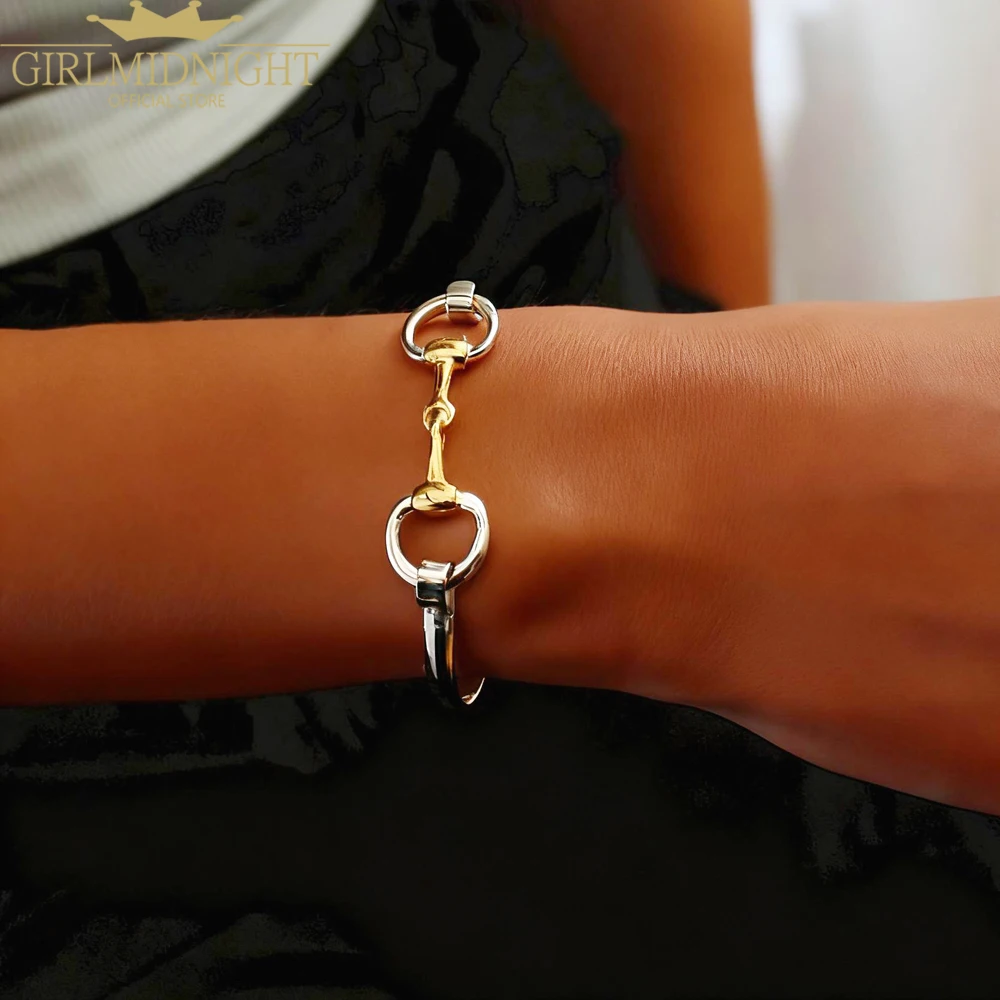 Hochwertiges Horsebit Snaffle Bit Charm-Armband für Frauen, Reitsport-Liebhaber, Schmuckgeschenk im Europäischen und Amerikanischen Stil