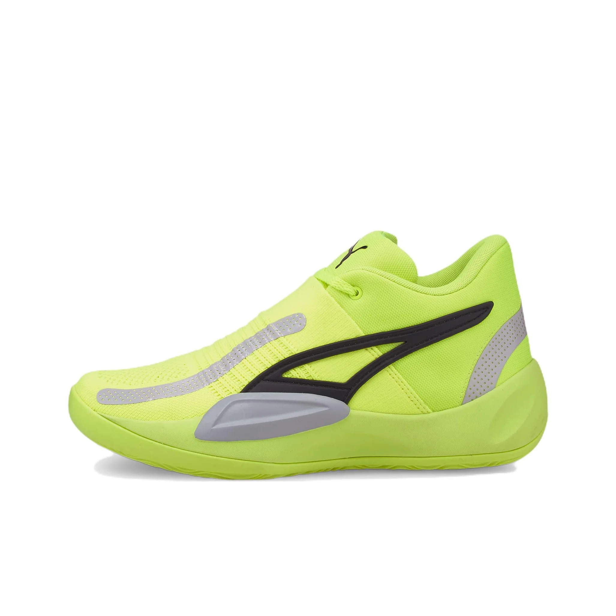 PUMA Rise Basketball Shoes Men's Mid Top Green/Gray/Black 377012-05