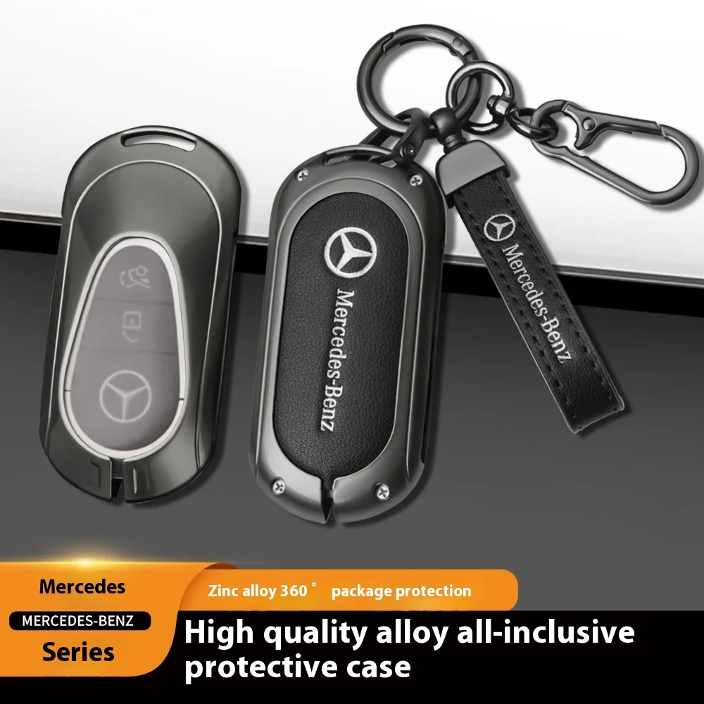 

For Mercedes-Benz AMG C-Class S-Class GLC EQE EQS W223 X254 V297 V295 W206 S206 X206 Car Zinc Alloy Key Case Bag Metal Key Shell