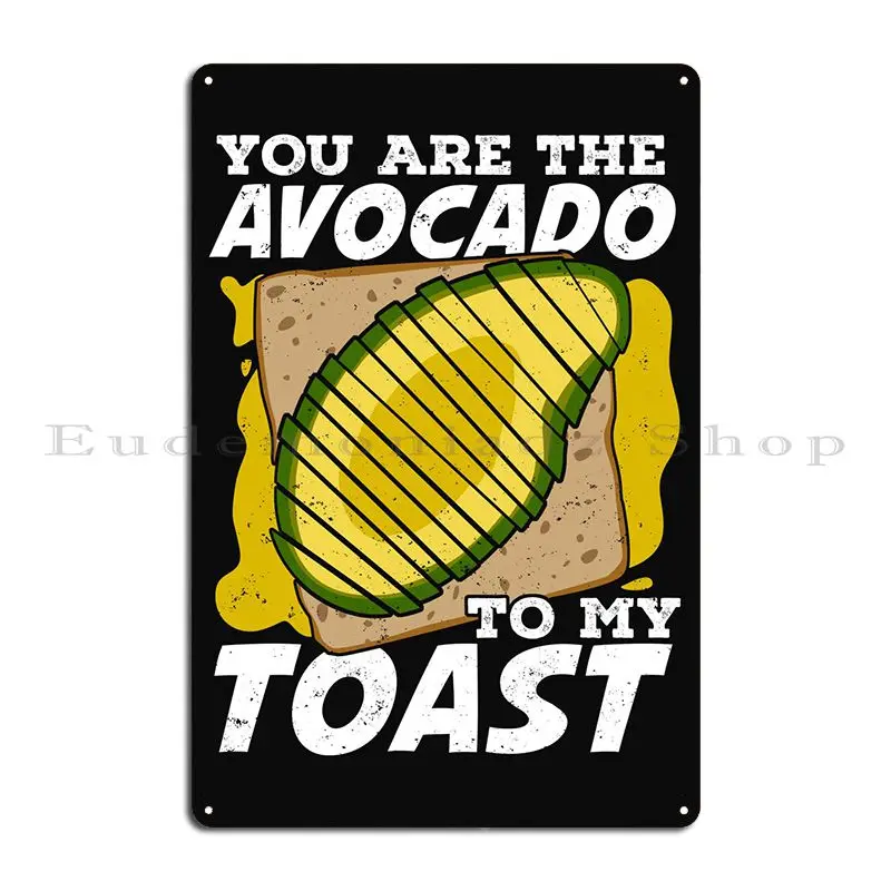 Avocado Couple Design Metal Sign Pub Pub Pub Plates Designing Vintage Tin Sign Poster