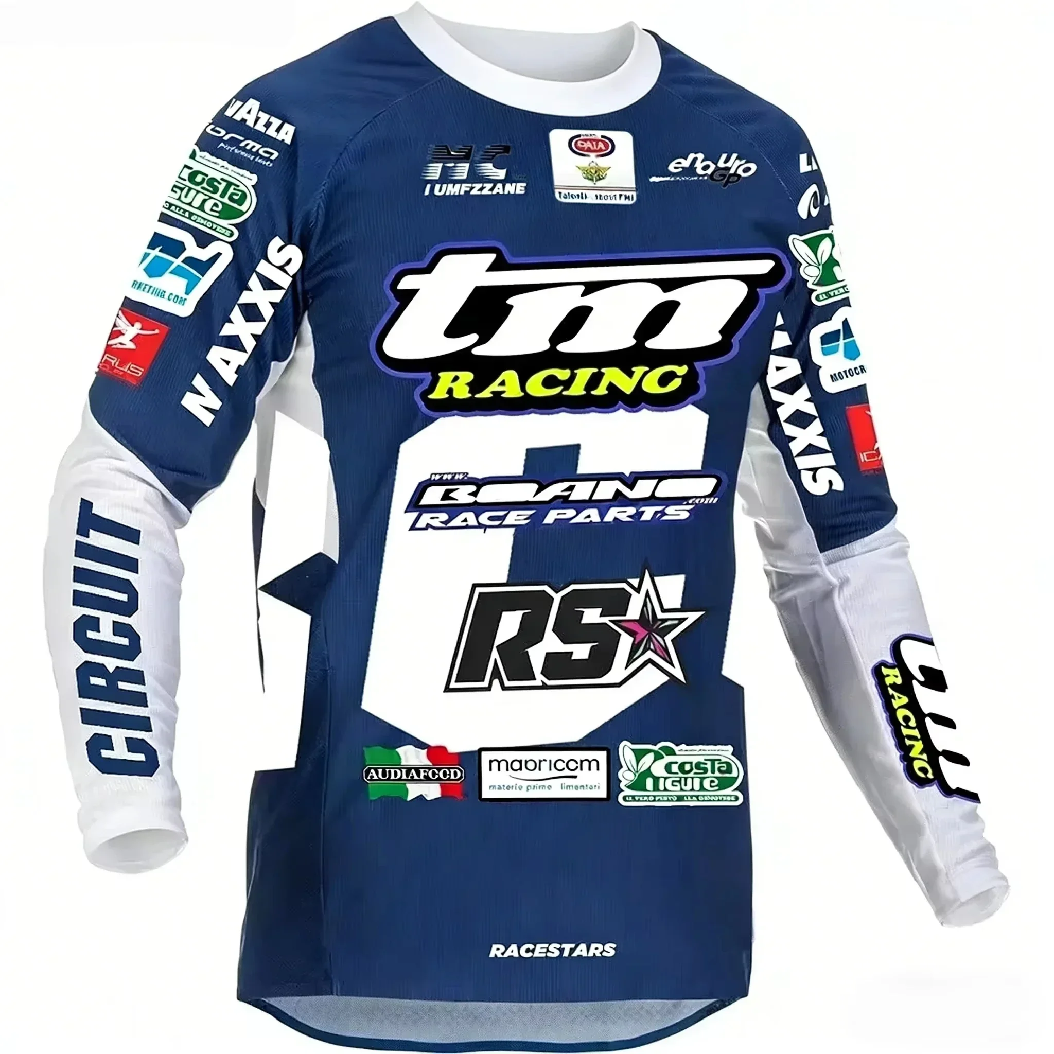 Sommer Neuheit: Atmungsaktives, schnelltrocknendes Langarm-T-Shirt für Kinder, Jugendliche und Erwachsene – Offroad-Motorrad- und Radsport-Team-Oberteil – Detail 6