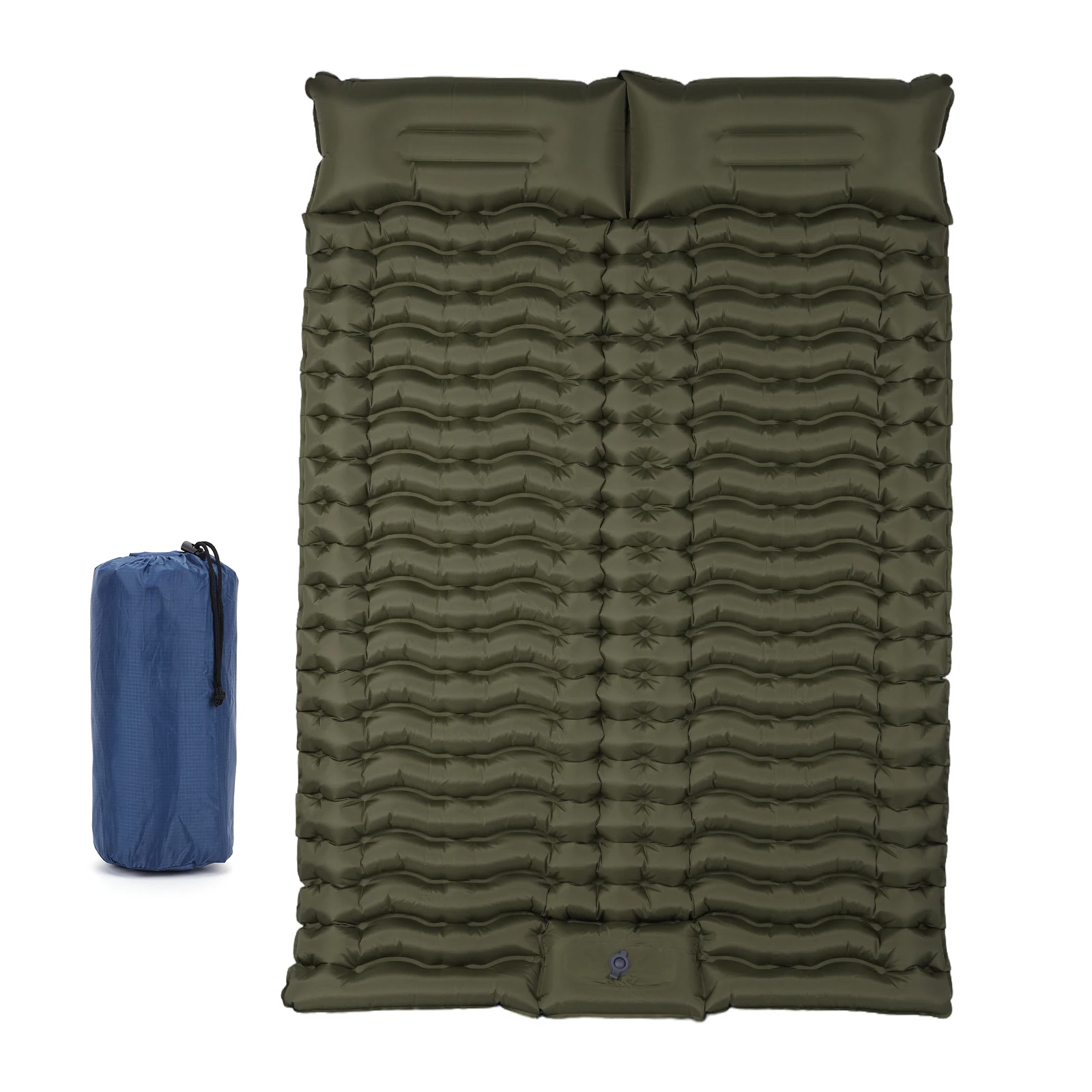 

Надувной коврик для кемпинга с подушкой, портативный спальный матрас со встроенным ножным насосом, складной надувной матрас для кемпинга, походов и путешествий