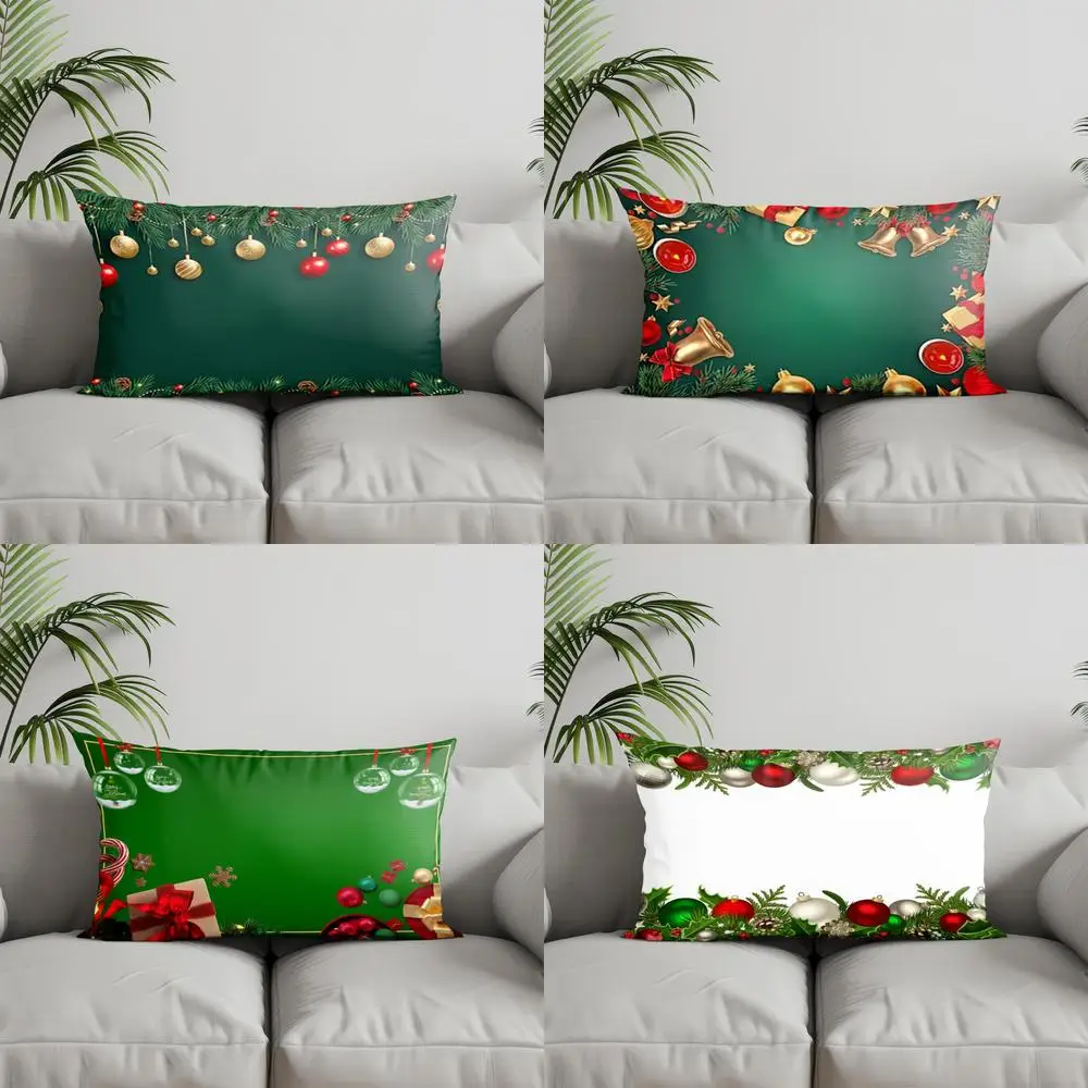 

Домашний декор, рождественский орнамент, наволочка с рисунком, подходит для дивана, спальни, автомобиля, наволочка, прямоугольная подушка для спины