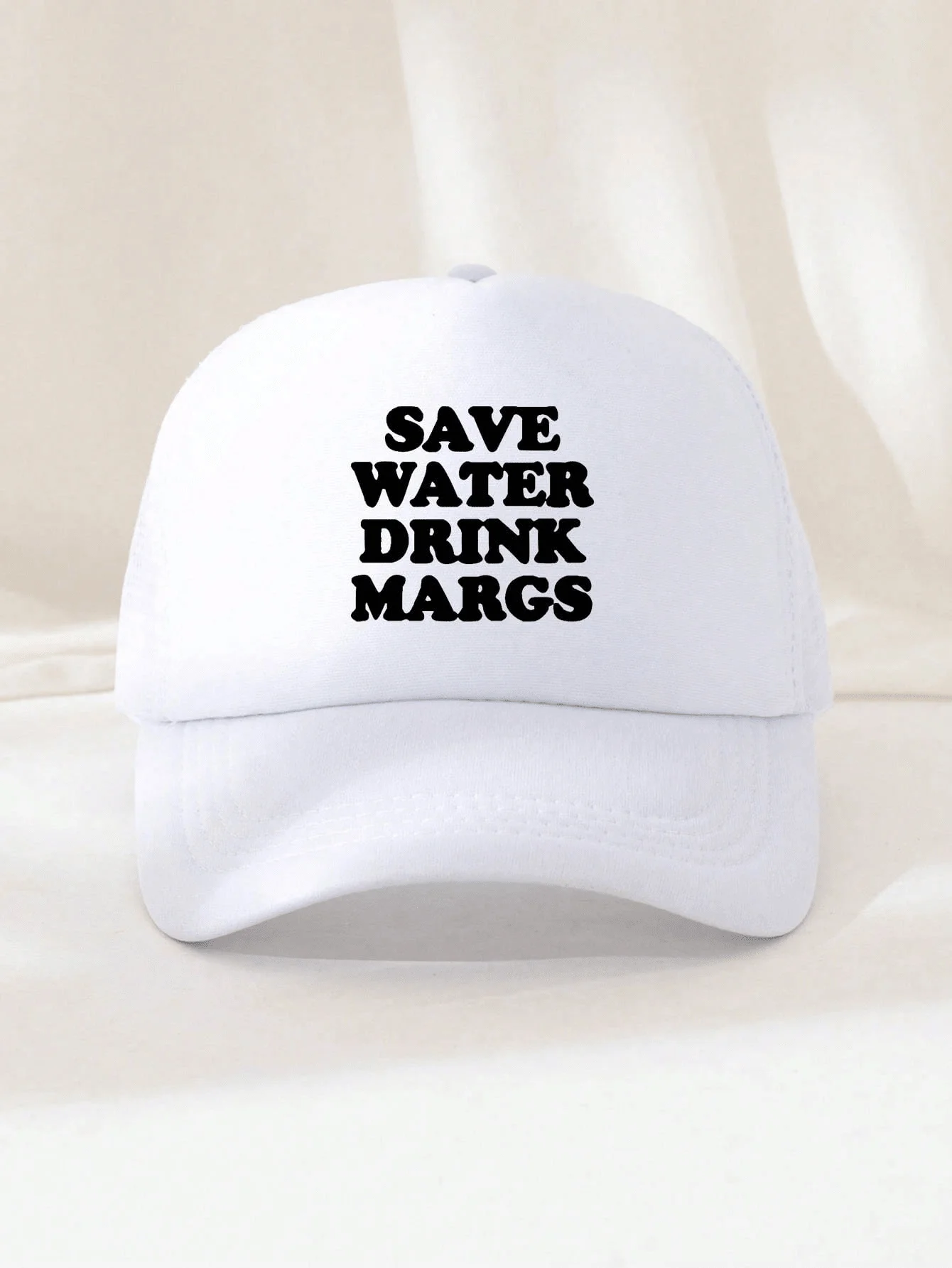 

Unisex Printed Funny Trucker Cap Save Water Drink Margs Baseball Hat