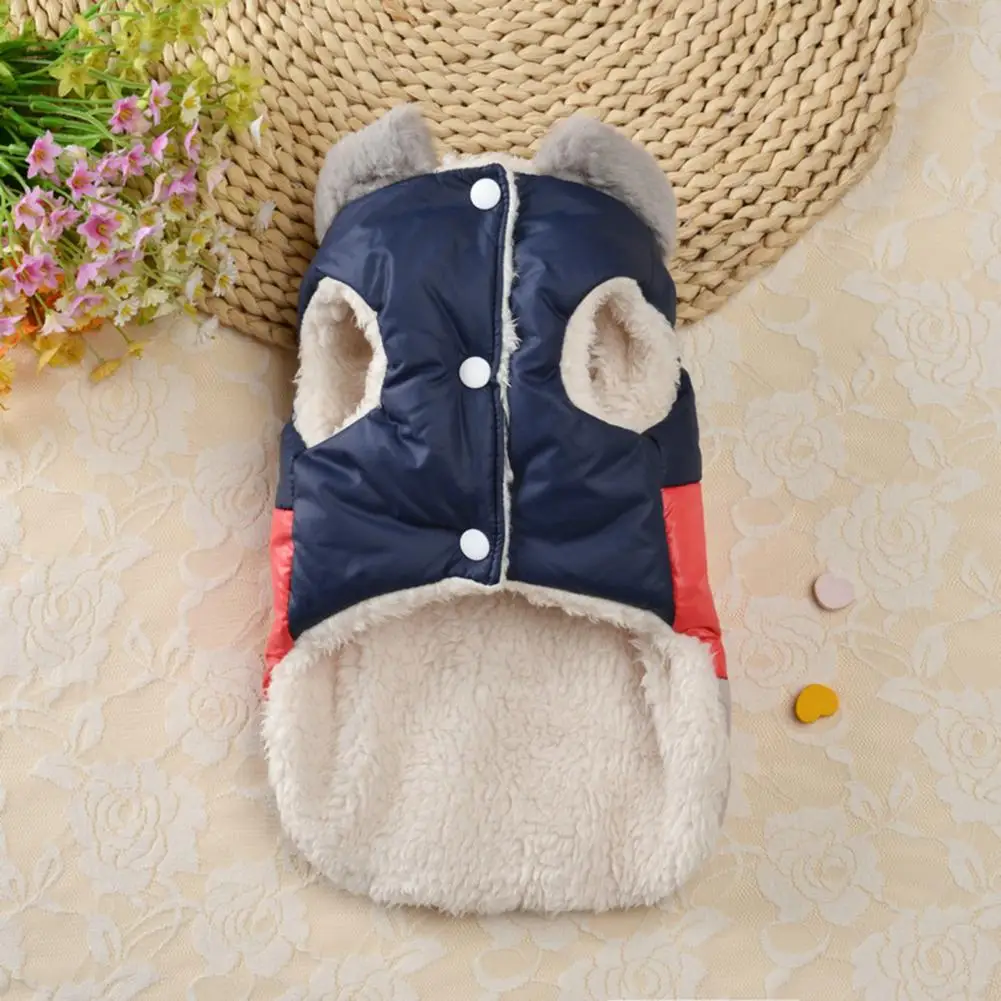 Casual  Lovely Color Matching Pet Cotton Coat Long Lasting Dog Clothes Soft   Everyday Clothing